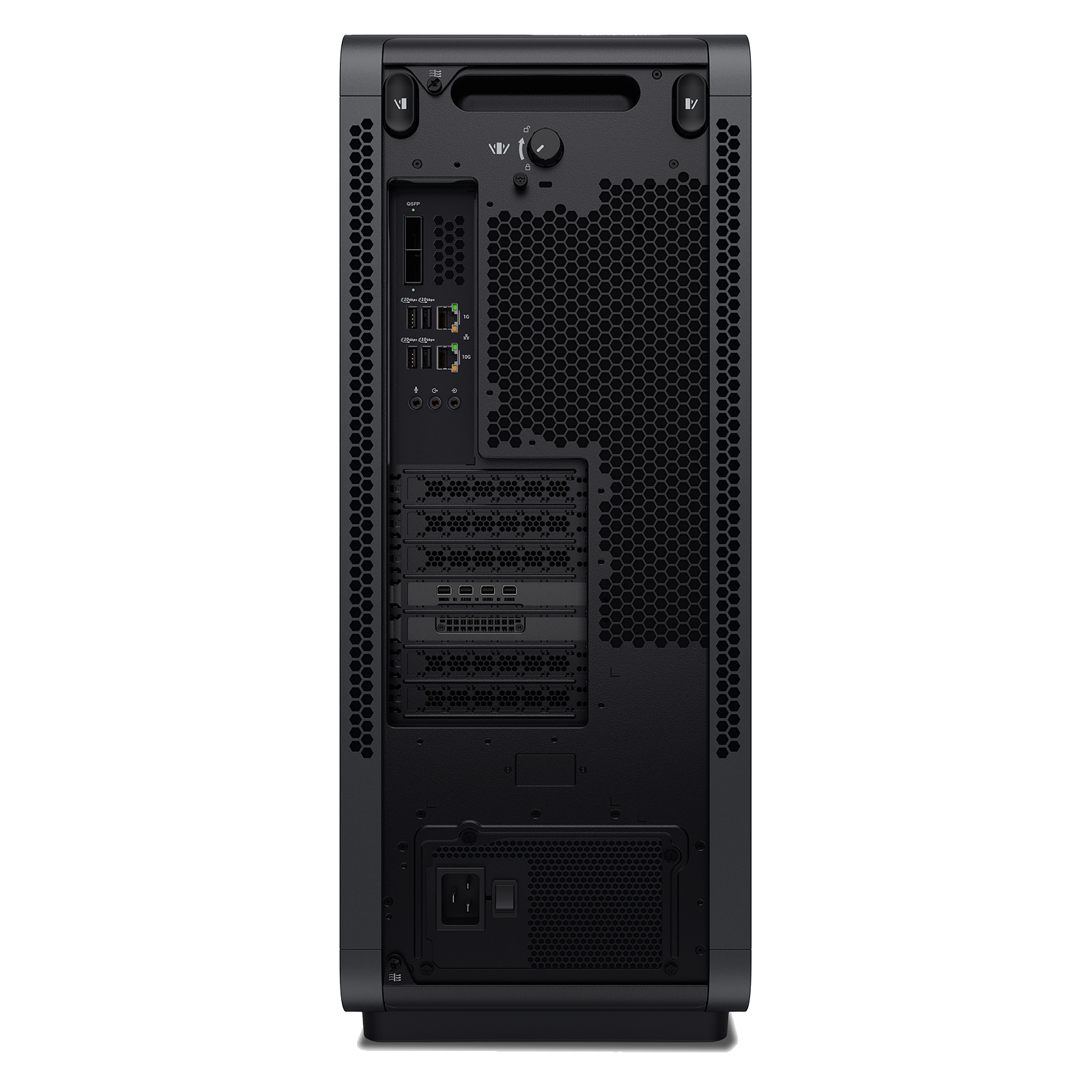 Dell Pro Max with GB300 — Tył — porty i sloty