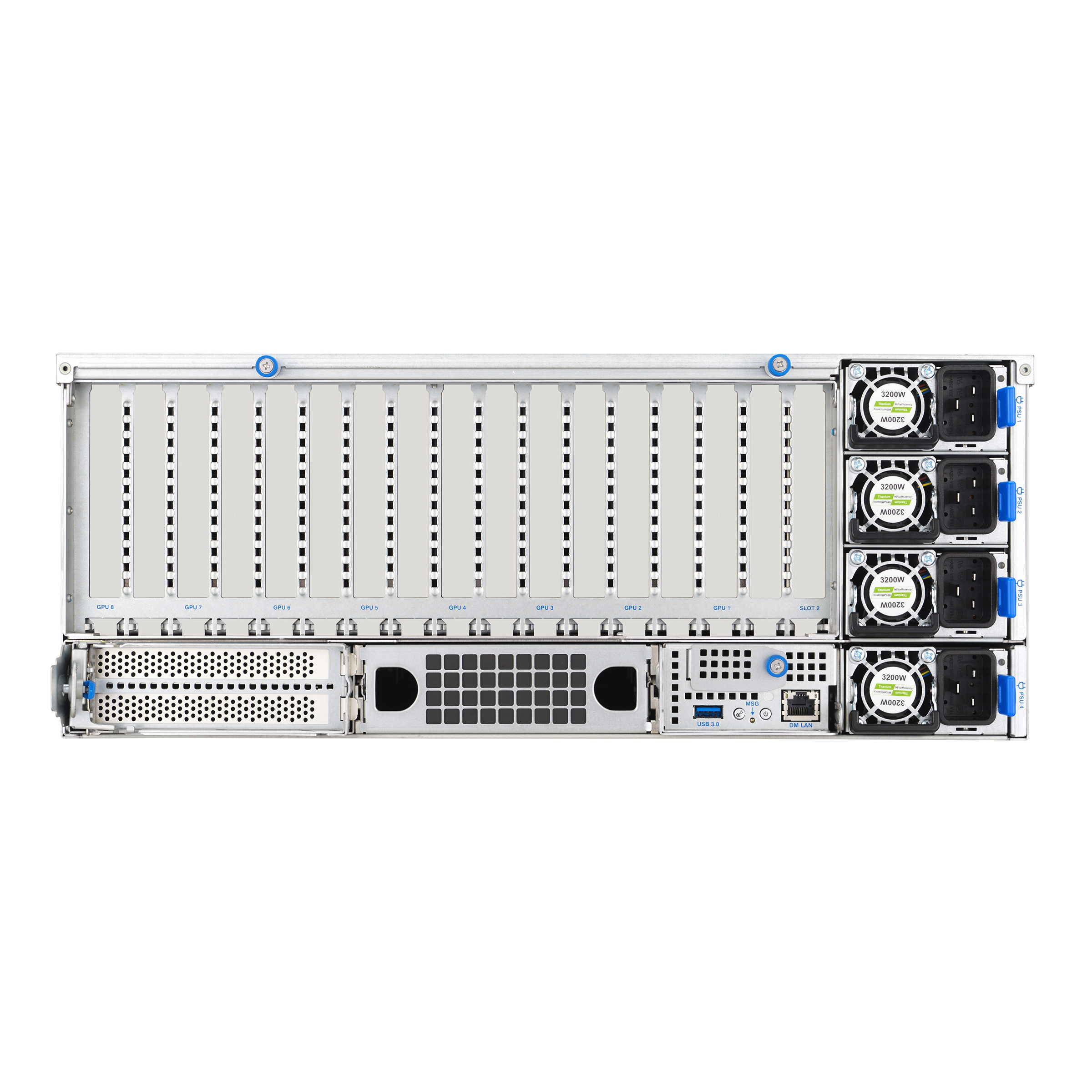 TR DC Rack 6000 4 — Tył — porty i zasilacze