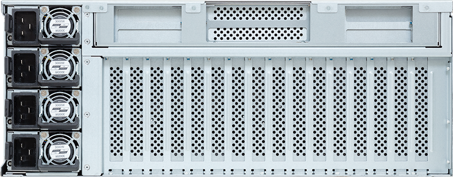 TR DC Rack L40S 8 (1 TB) — Tył — porty i zasilacze