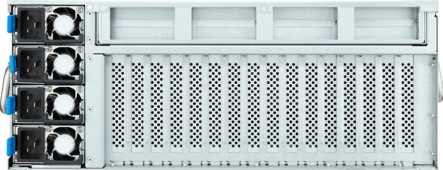TR DC Rack 6000 2 (1,5 TB) — Tył — porty i zasilacze