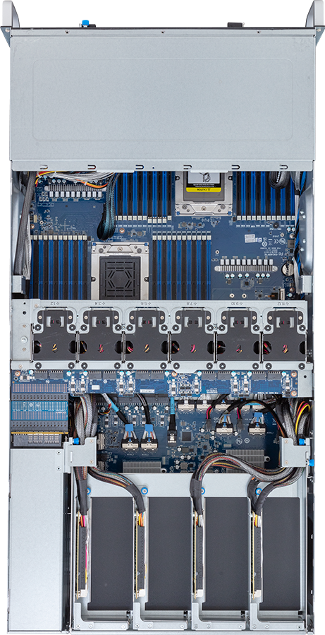 TR DC Rack 6000 2 (1,5 TB) — Wnętrze od góry