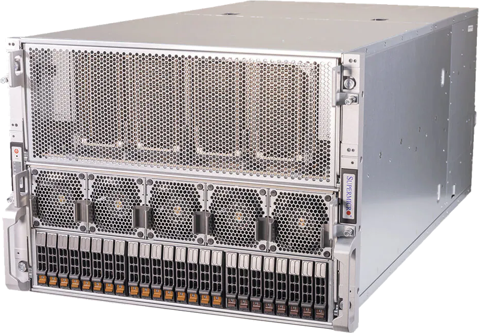 Supermicro AS-8125GS-TNHR — ujęcie 3/4 barebone 8U